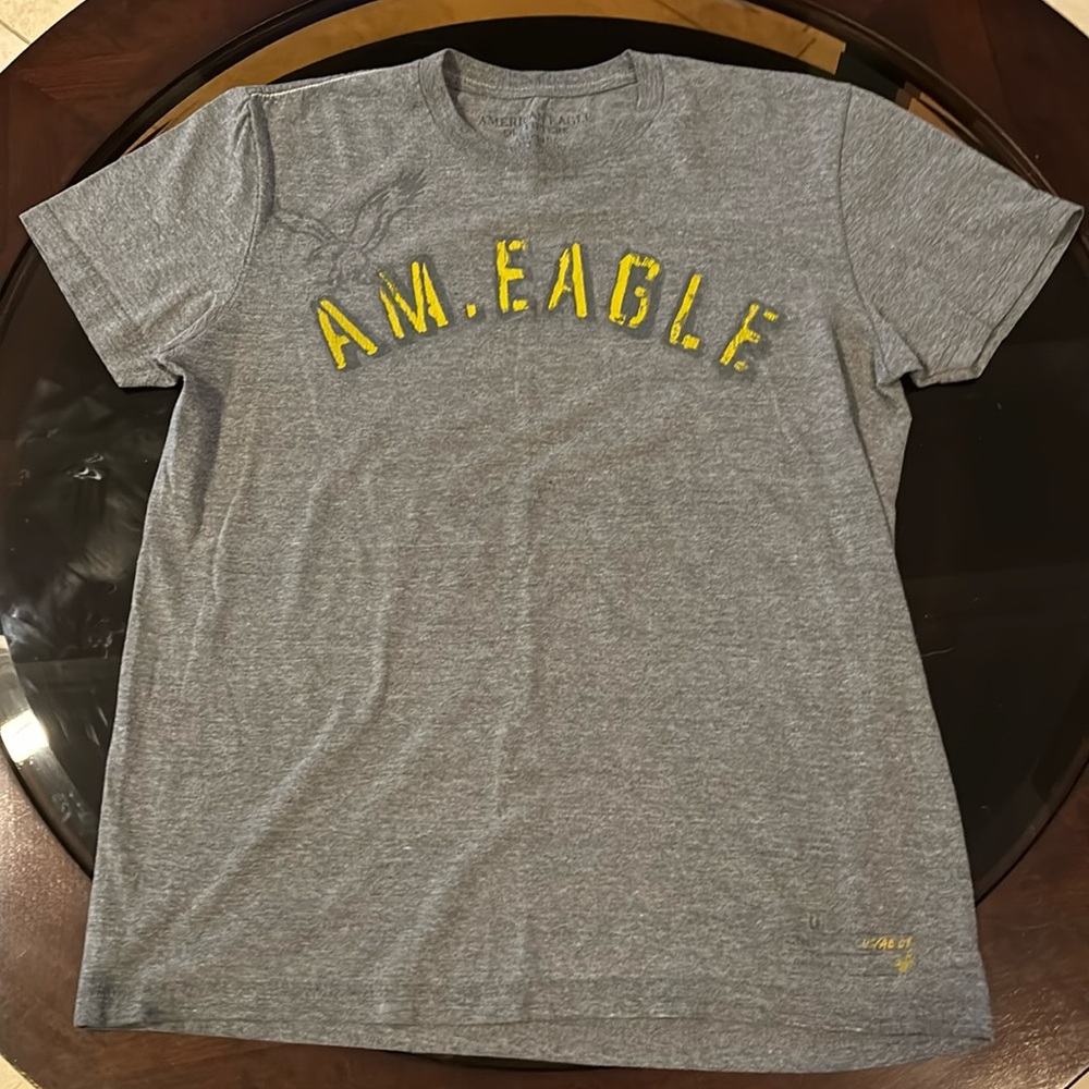 American Eagle Mens Athletic Fit Grey Cotton TShirt Sz S/P